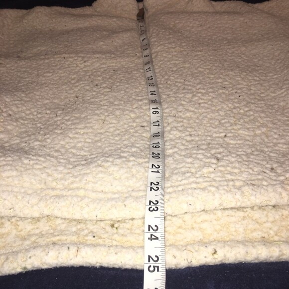 Time and Tru sweater Womens Small cream quarter zip pullover teddy bear pockets - Picture 7 of 8